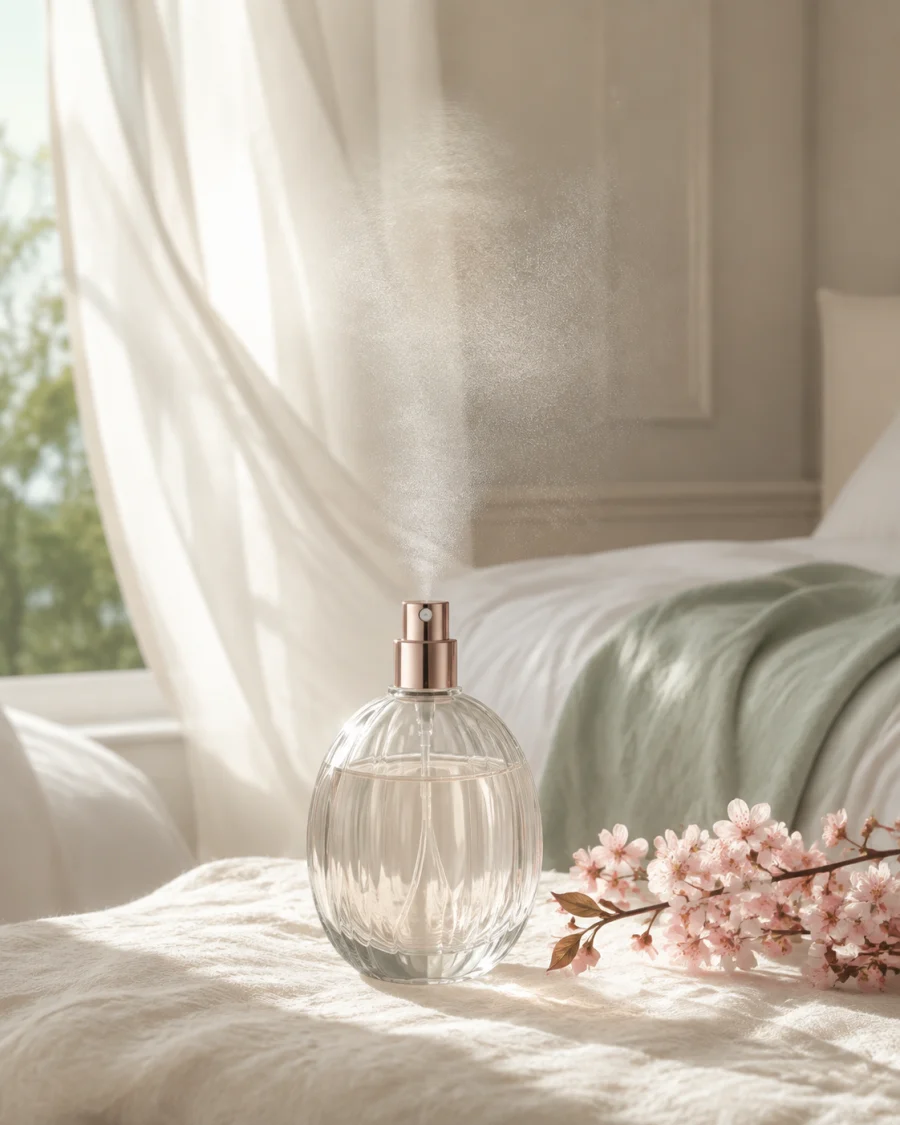 Home spray em ambiente luminoso